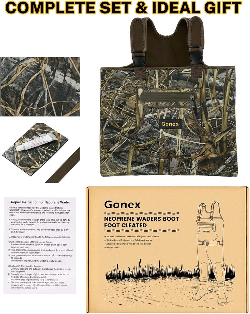 Gonex Kids Chest Waders for Youth Children, Neoprene Waterproof Hunting Fishing Waders with Insulated Boots for Boys Girls - Image 5